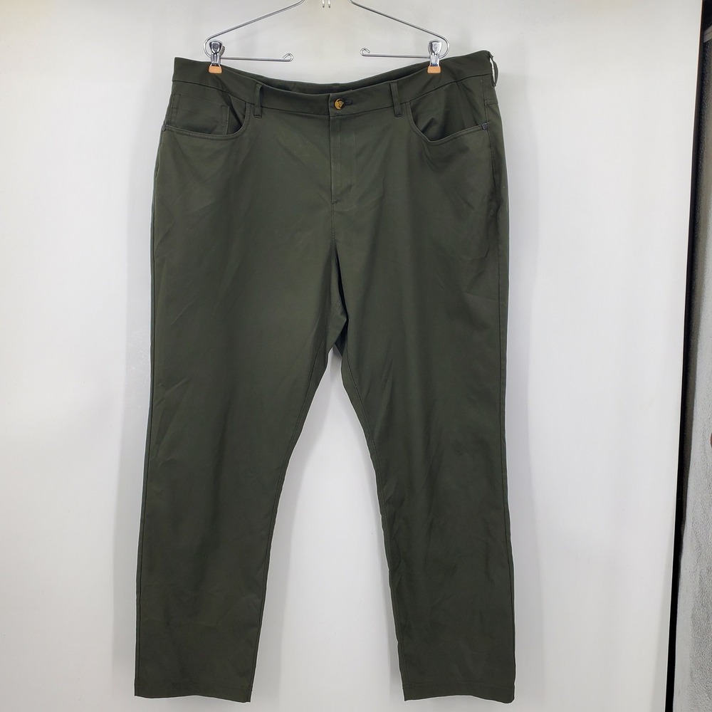 Public Rec All Day Every Day 5-Pocket Pants Olive Green Mens 42/32 Tech Chino